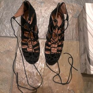 Free people Jeffrey Campbell lace up sandal heels